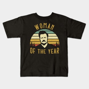 Funny Sayings Quotes Woman of The Year Kids T-Shirt